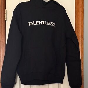 Talentless Men's Hoodie in Black with Circle Logo Medium